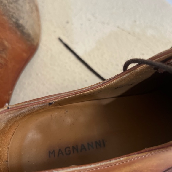 MAGNANNI Hamilton Brown WING TIP OXFORD LEATHER Dress SHOES Size 9.5 Business - Picture 12 of 12